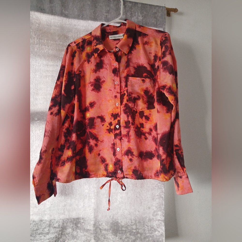 Tie-Dye Button-Up Shirt